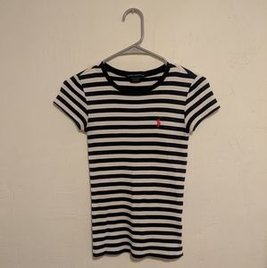 striped short sleeve shirt